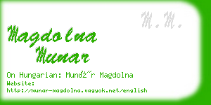 magdolna munar business card